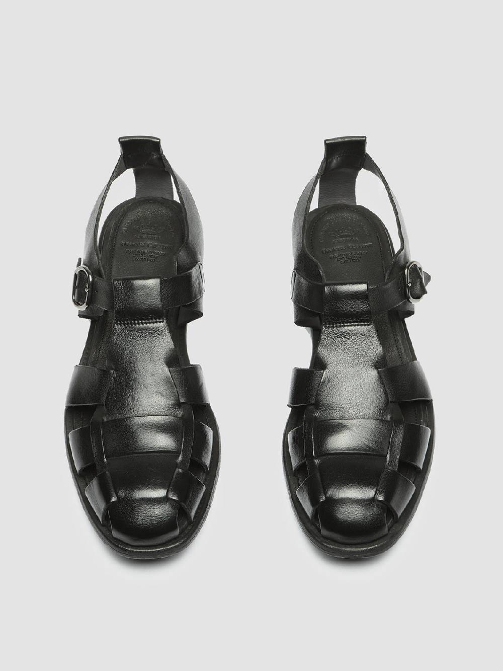 Officine Creative CHRONICLE 145 Sandali In Pelle Nera