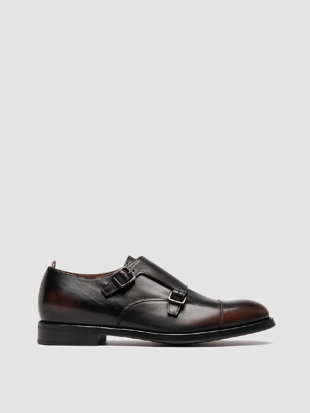 Officine Creative CONSULTANT 004 Monk Strap in Pelle Marrone