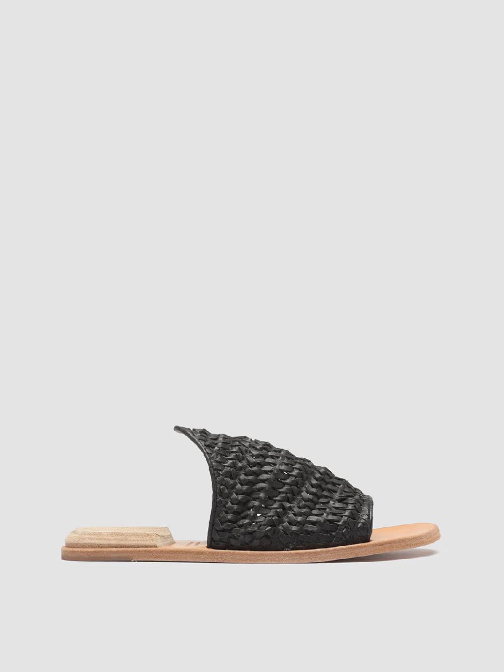 Officine Creative CONTRAIRE 008 Sandali in Pelle Nera