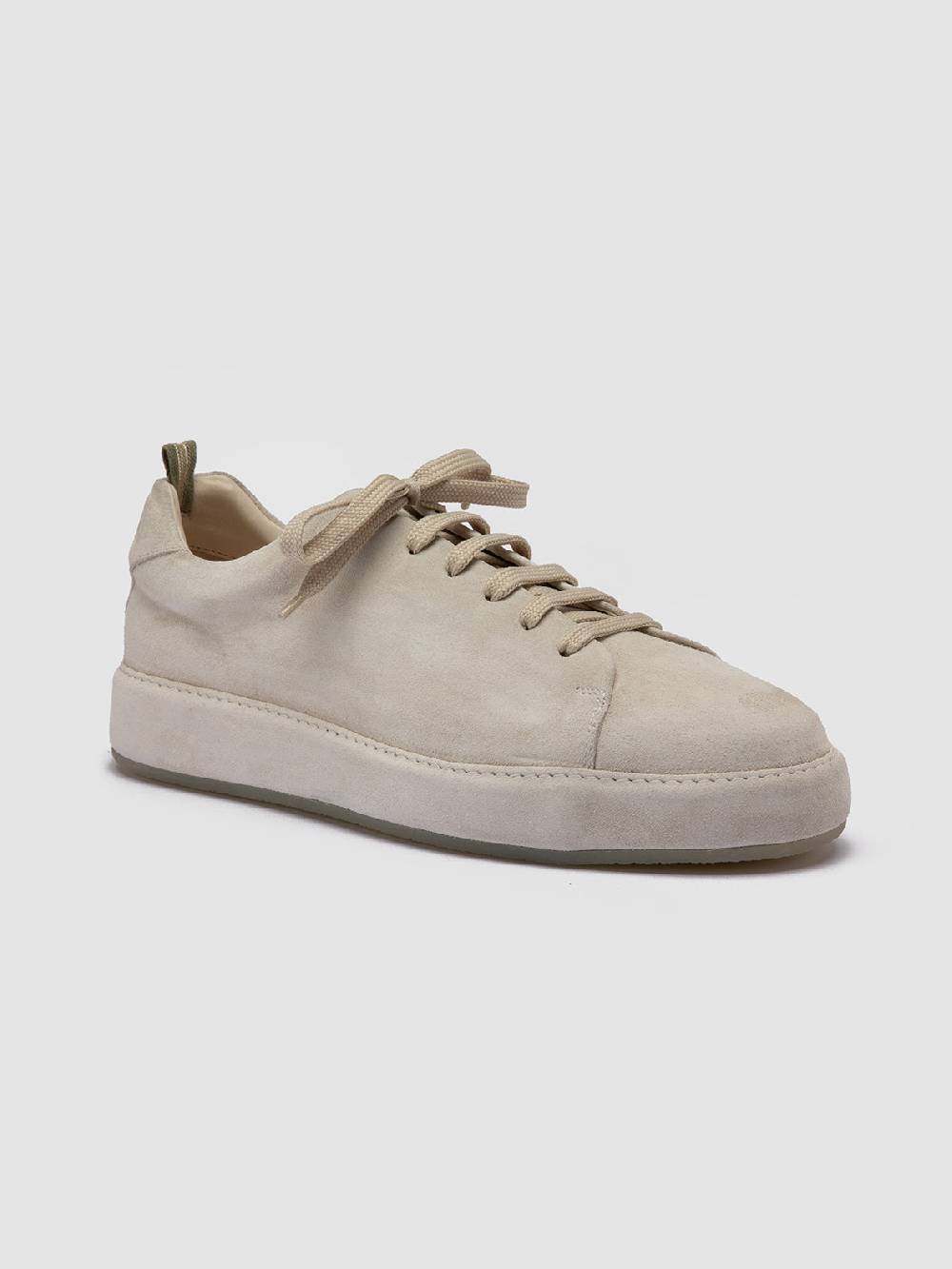 Officine Creative COVERED 001 Sneakers Basse In Pelle Scamosciata Grigia