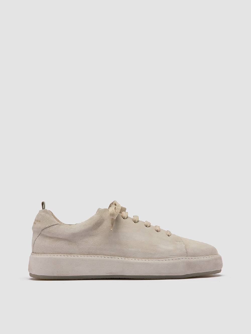 Officine Creative COVERED 001 Sneakers Basse in Pelle Scamosciata Grigia