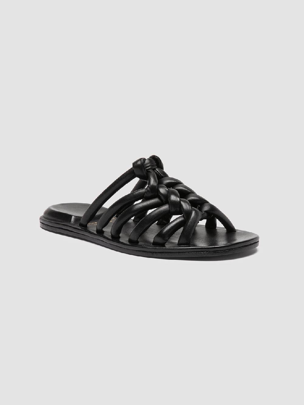 Officine Creative CYBILLE 016 Sandali Slide In Pelle Nera