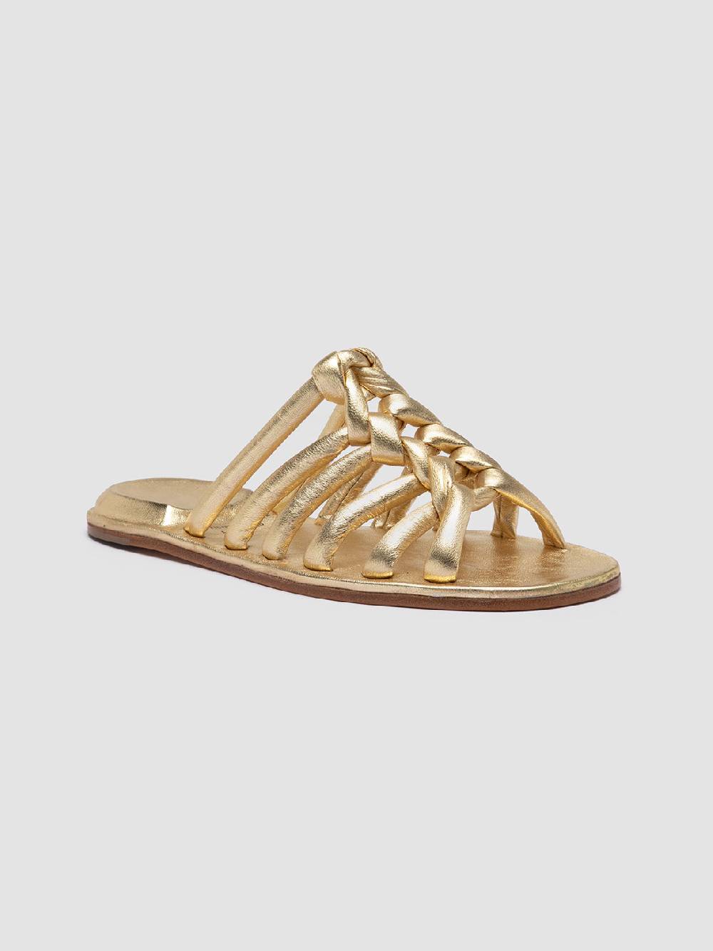 Officine Creative CYBILLE 016 Sandali Slide In Pelle Oro