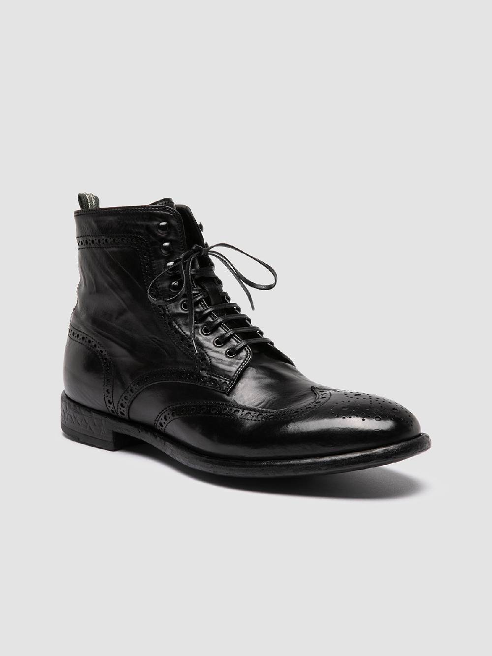 Officine Creative EMORY CAOU 016 Stivali Neri In Pelle