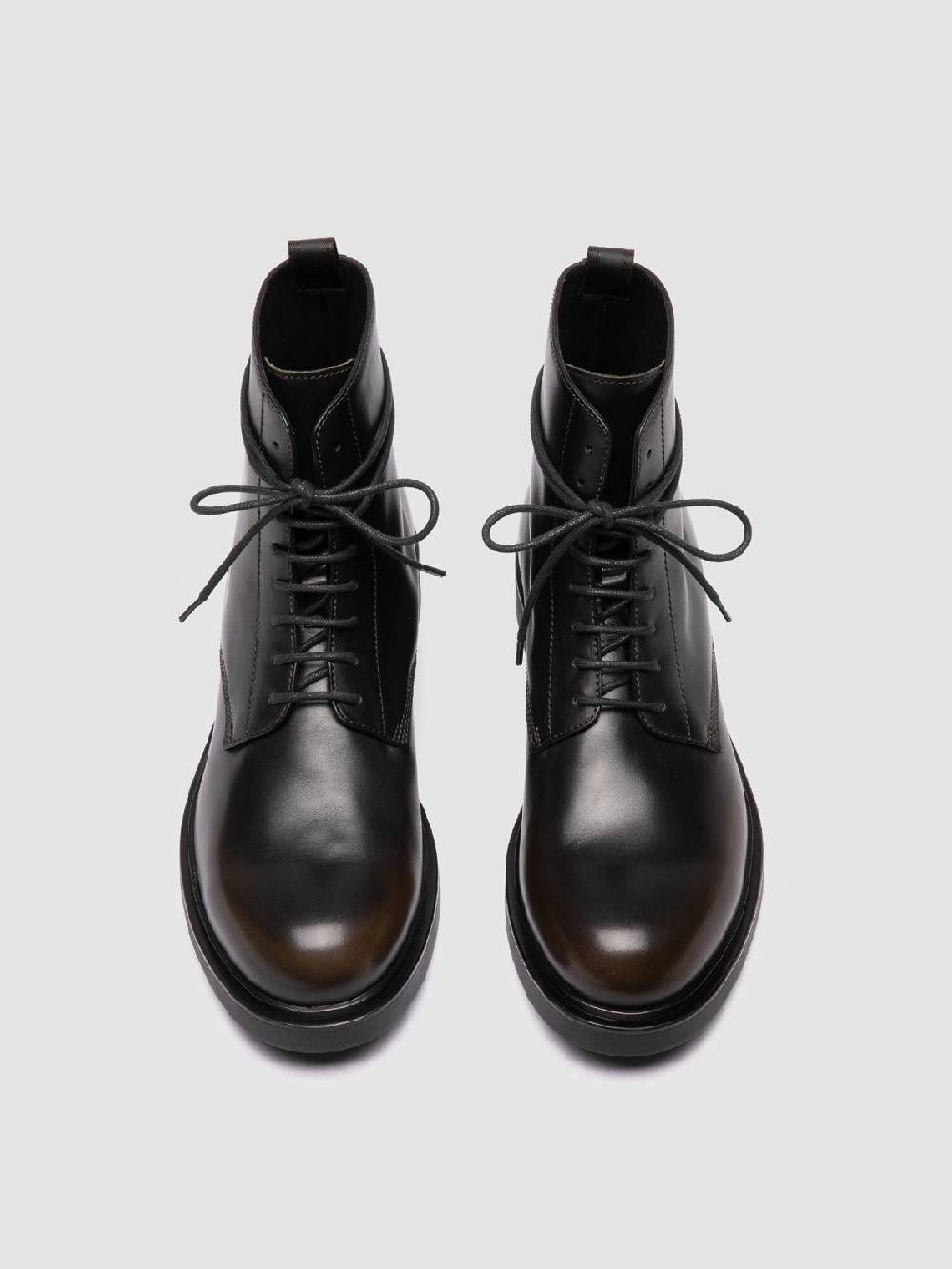 Officine Creative ENGINEER 005 Stivali Stringati In Pelle Verde