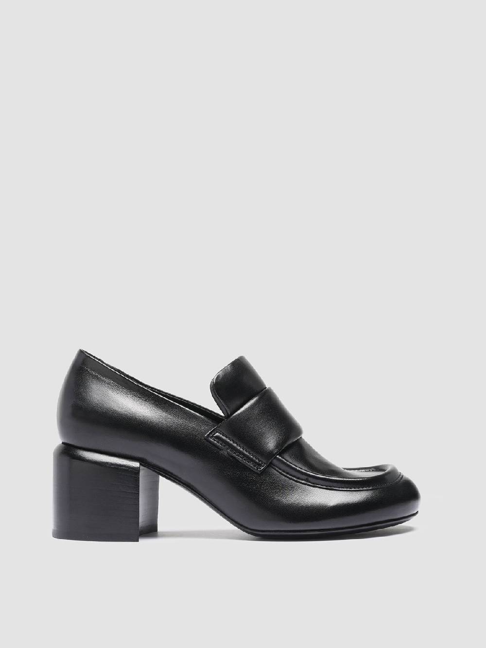 Officine Creative ETHEL 001 Mocassini Penny in Pelle Nera Officine Creative ETHEL 001 Mocassini Penny in Pelle Nera