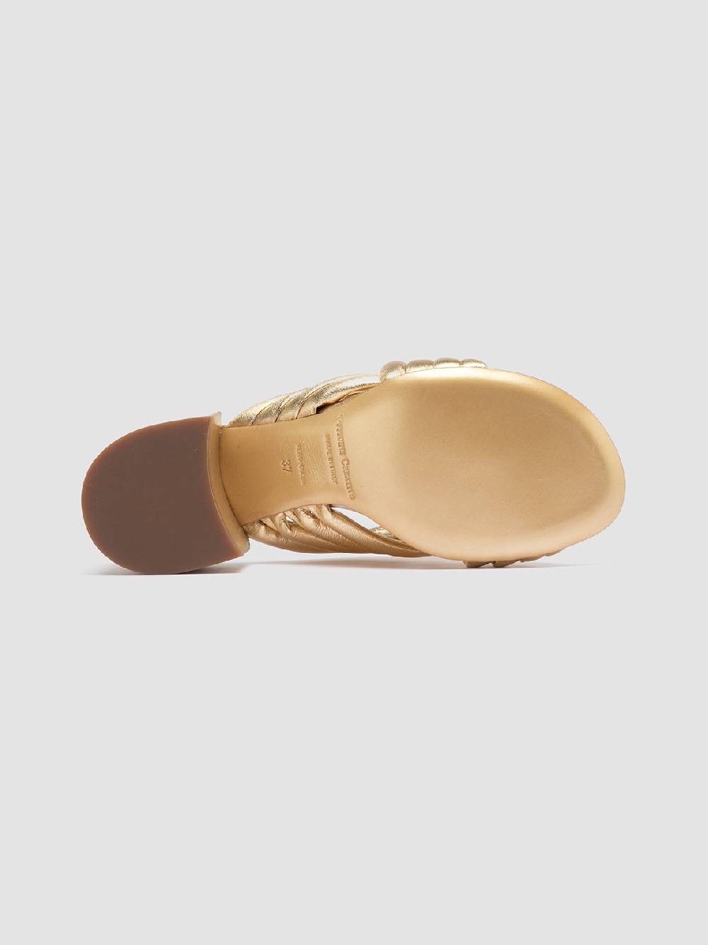 Officine Creative ETHEL 022 Sandali Slide In Pelle Oro