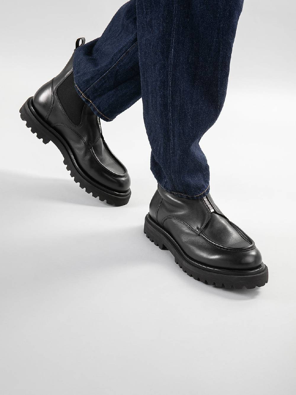 Officine Creative EVENTUAL 018 Stivali Zip In Pelle Nera