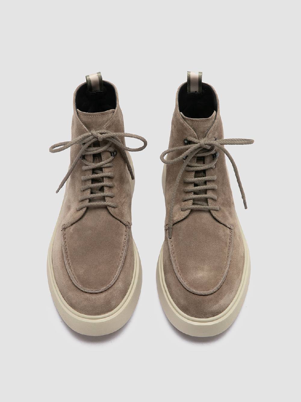 Officine Creative FRAME 004 Stivali Stringati In Pelle Scamosciata Tortora