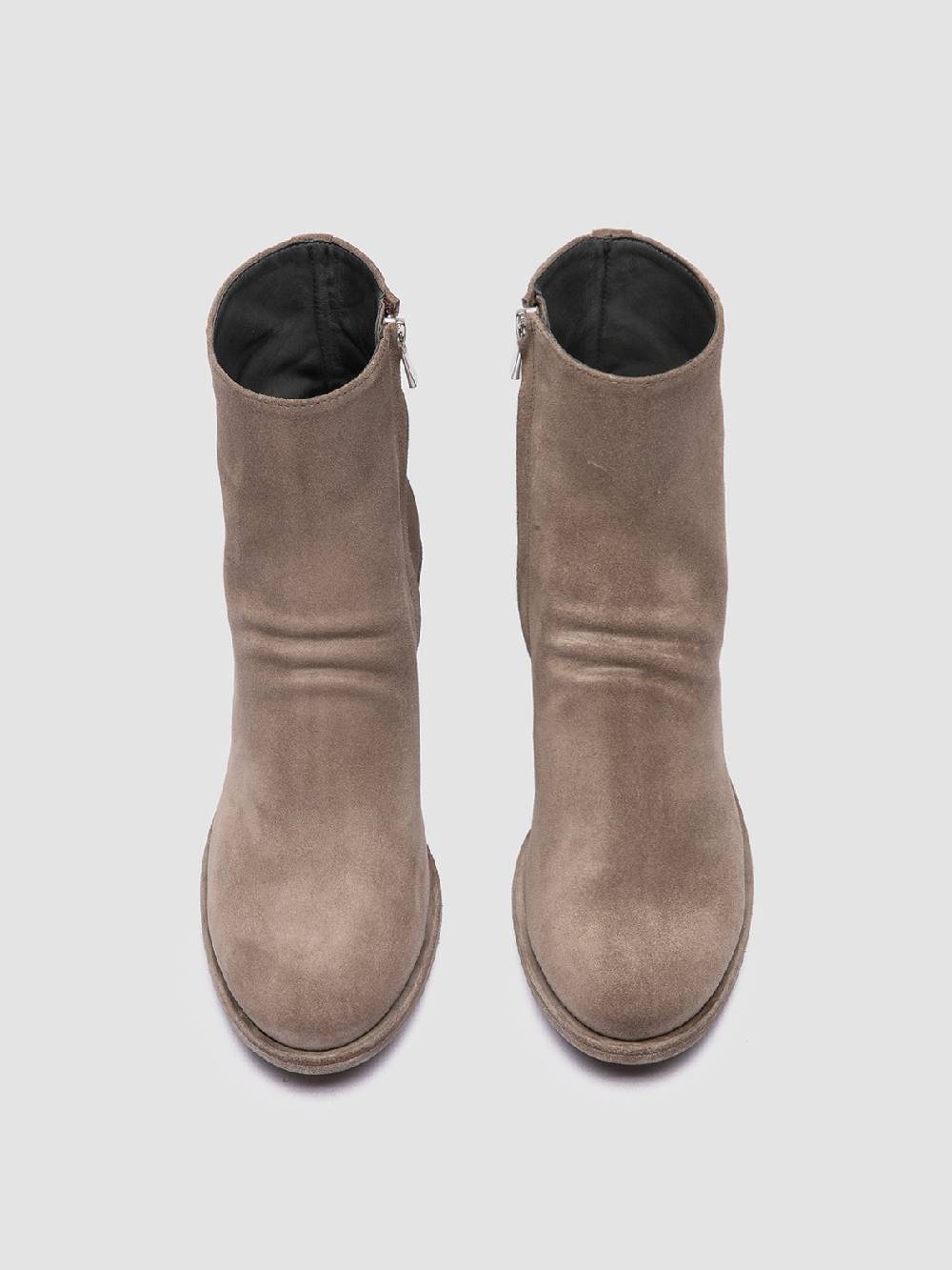 Officine Creative GODEAU 001 Stivali Con Zip In Pelle Scamosciata Tortora