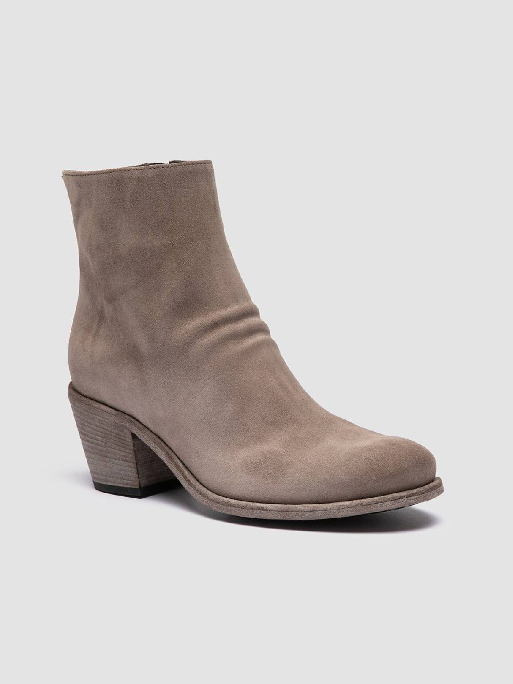 Officine Creative GODEAU 001 Stivali Con Zip In Pelle Scamosciata Tortora