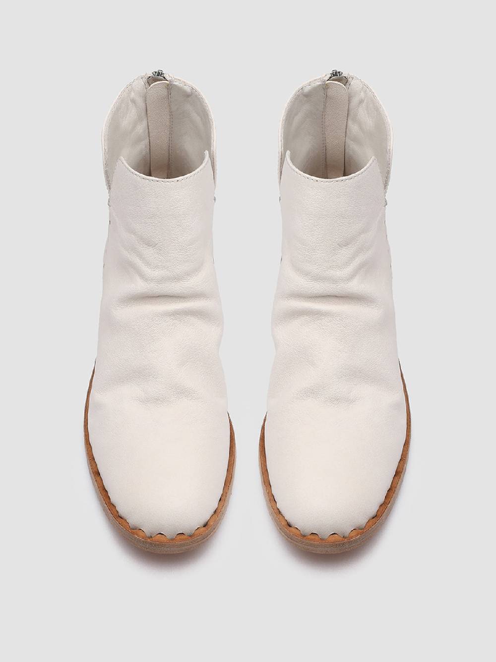 Officine Creative GRAPHITE 005 Stivaletti In Pelle Bianca