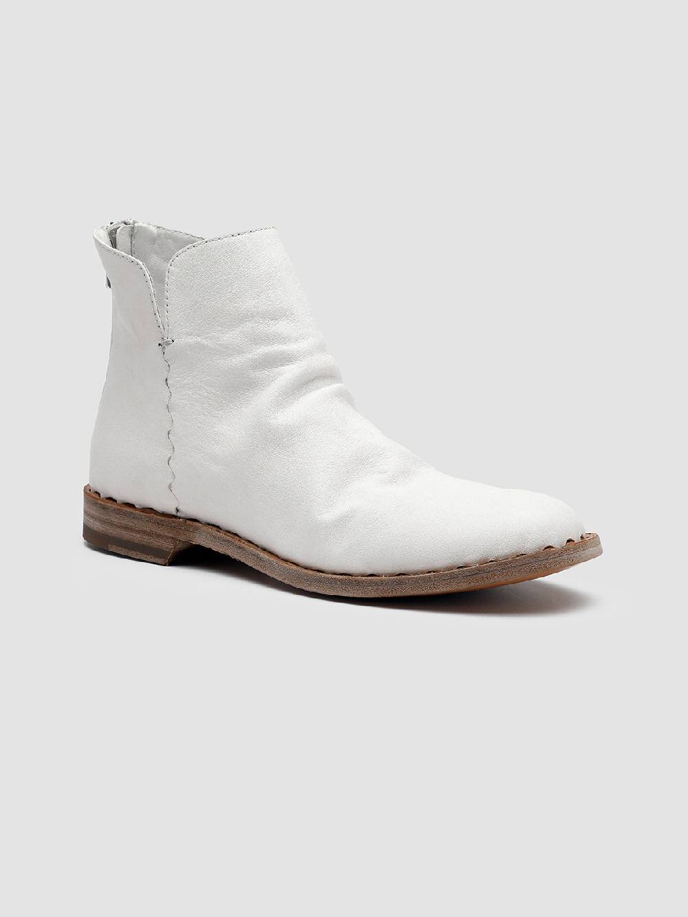 Officine Creative GRAPHITE 005 Stivaletti In Pelle Bianca