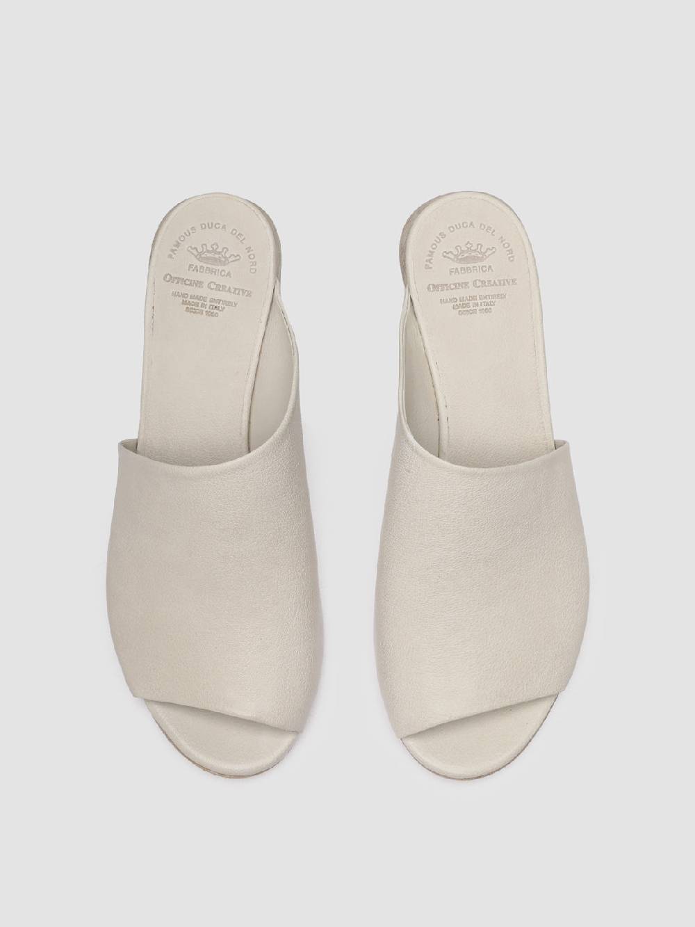 Officine Creative HELYETTE 016 Sabot In Pelle Bianca