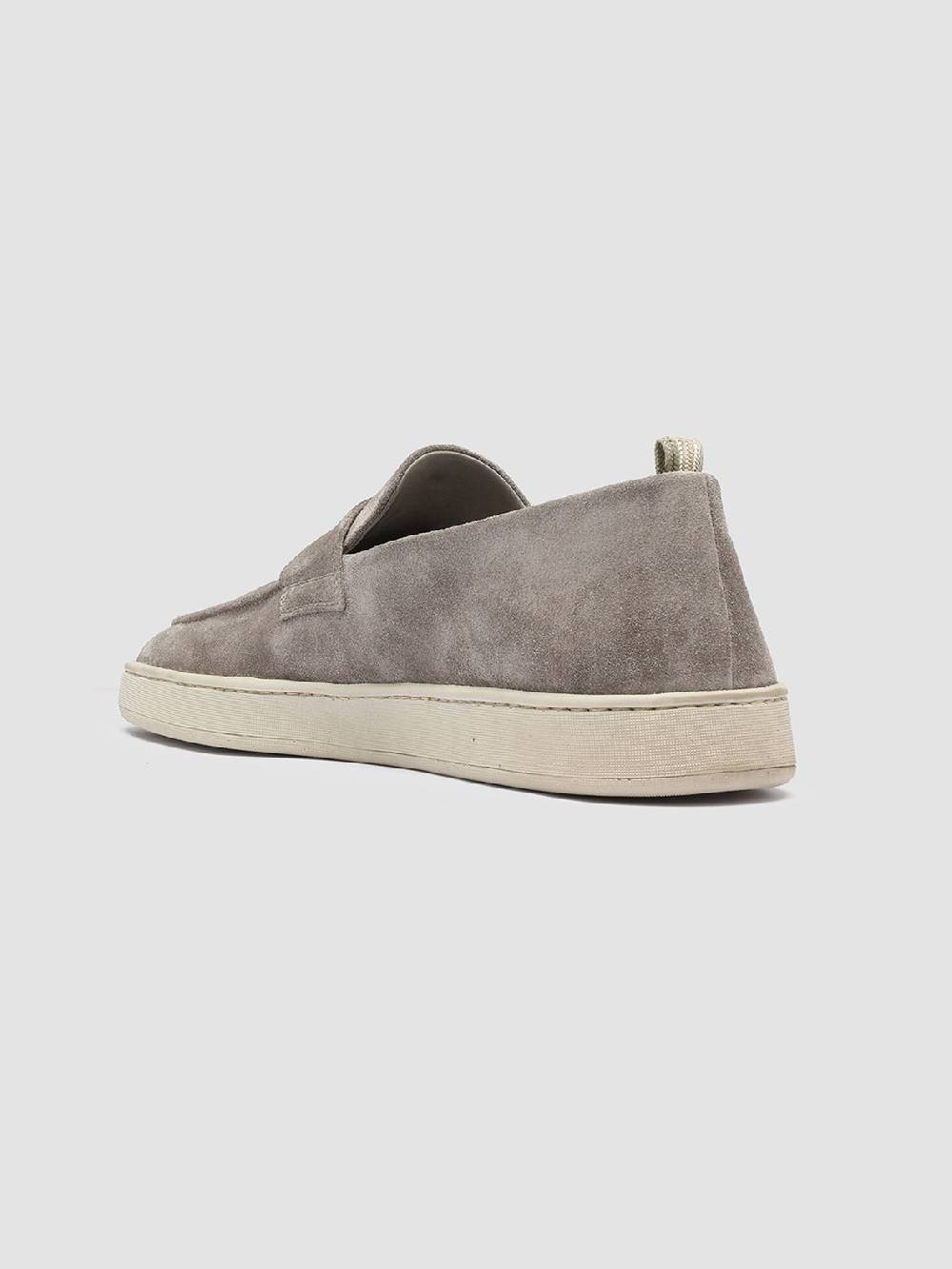 Officine Creative HERBIE 001 Mocassini Penny Loafer In Pelle Scamosciata Tortora