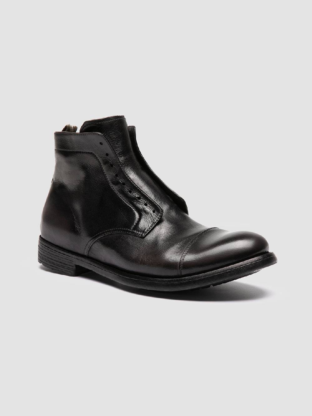 Officine Creative HIVE 005 Stivali Con Zip In Pelle Nera