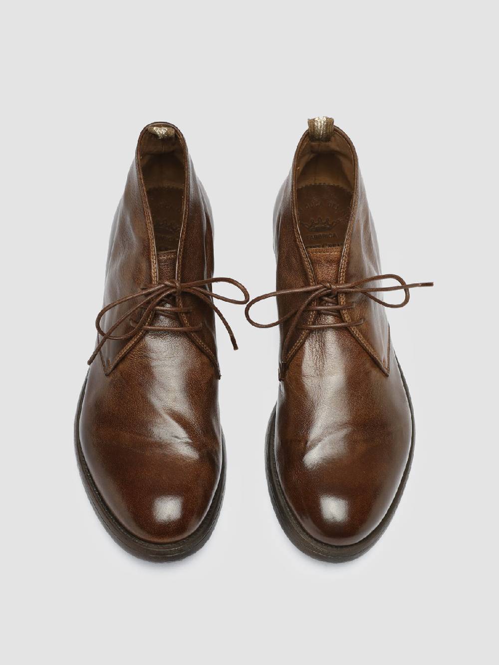 Officine Creative HIVE 050 Stivali Chukka In Pelle Marrone