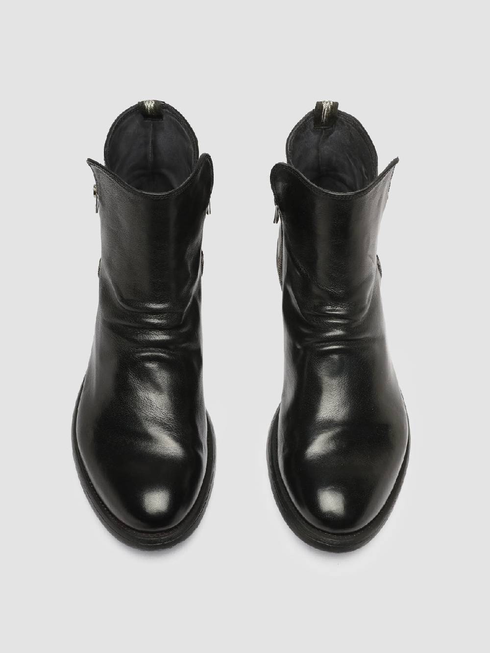 Officine Creative HIVE 054 Stivali Zip In Pelle Nera