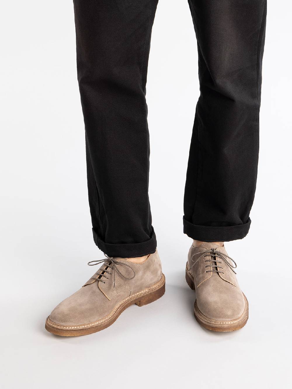 Officine Creative HOPKINS CREPE 115 Scarpe Derby In Pelle Scamosciata Tortora