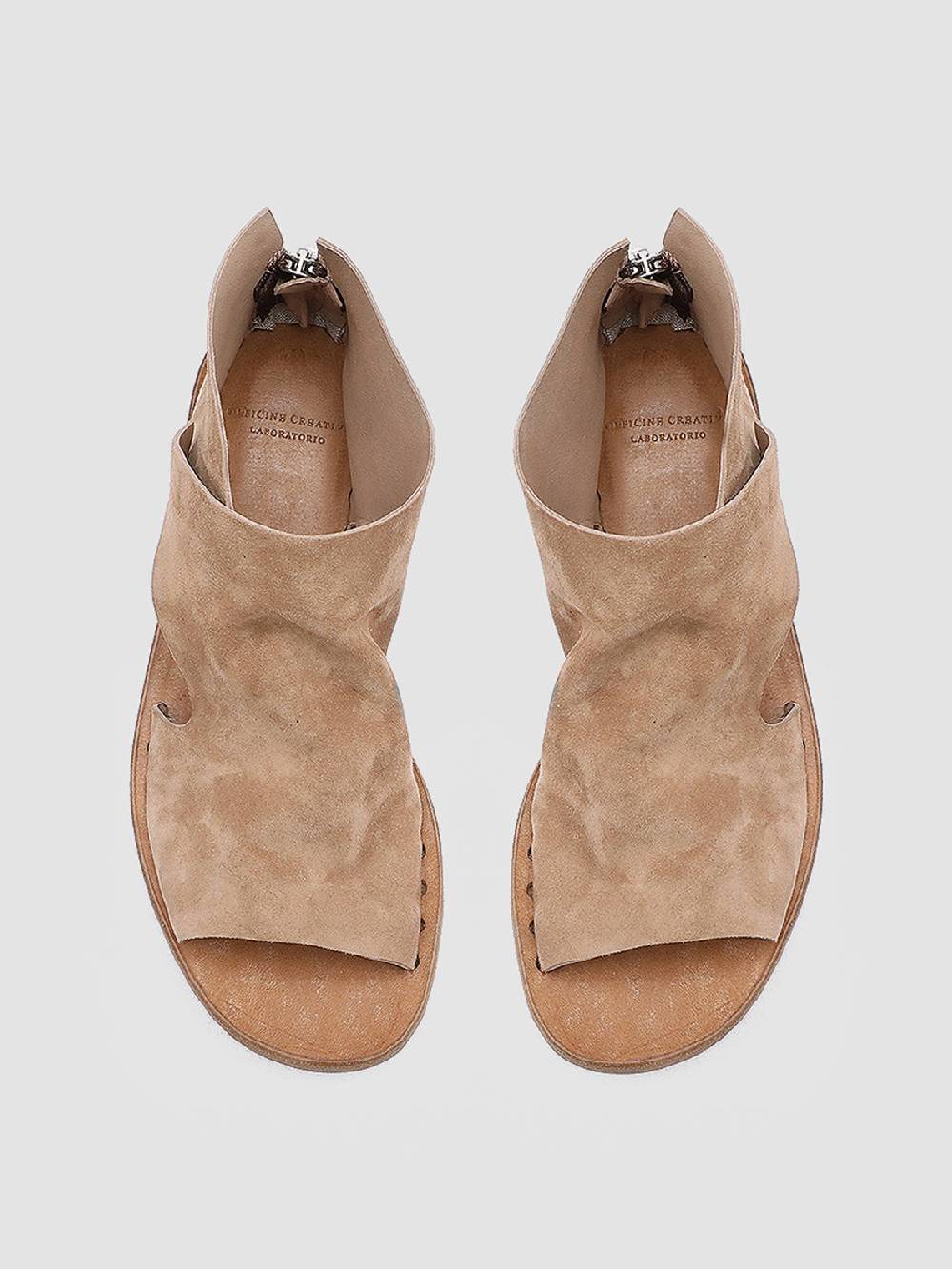 Officine Creative ITACA 018 Sandali In Pelle Scamosciata Marrone