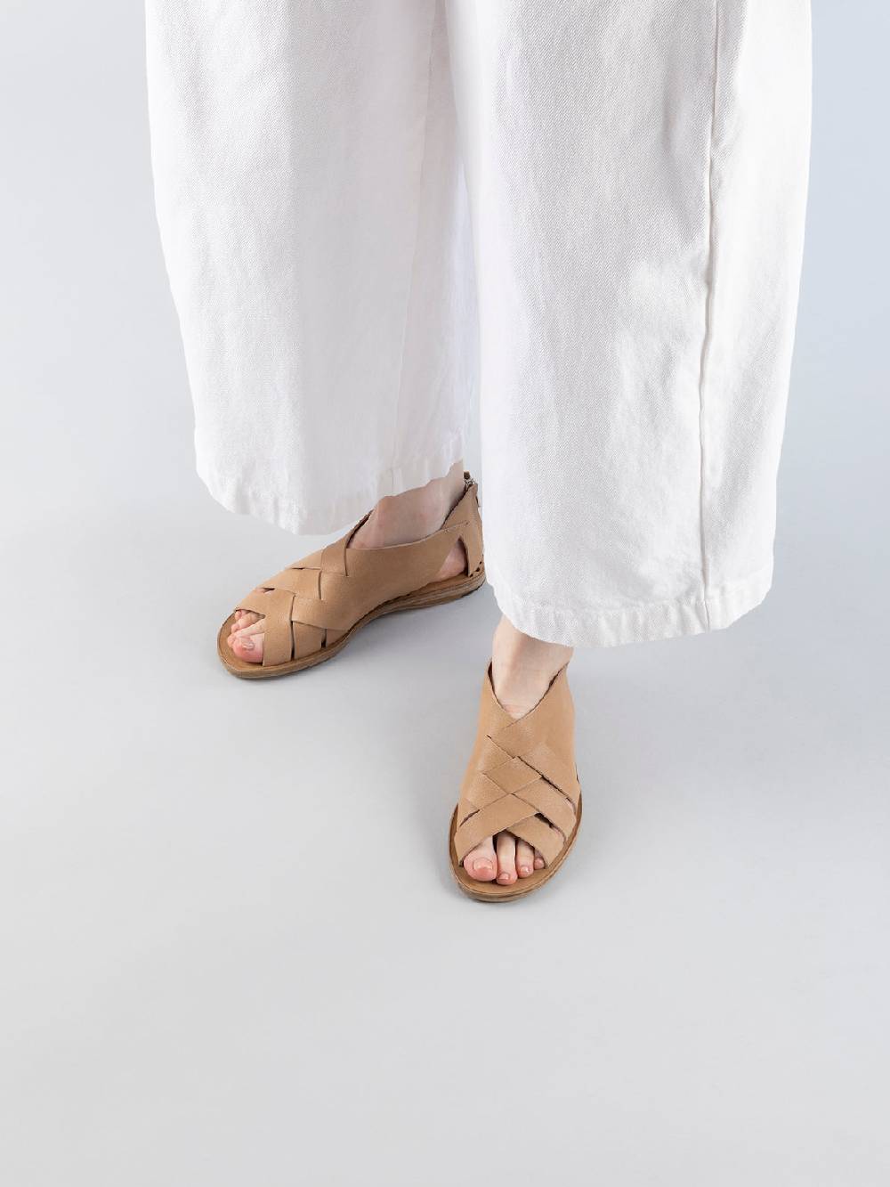 Officine Creative ITACA 048 Sandali Da Pescatore In Pelle Tortora