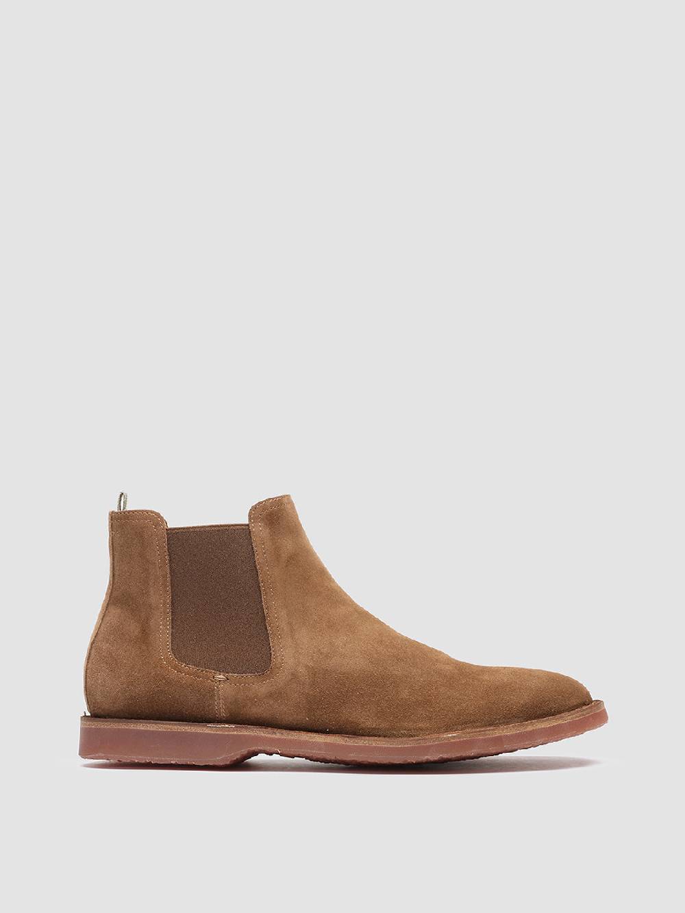 Officine Creative KENT 005 Stivaletti Chelsea in Pelle Scamosciata Marrone