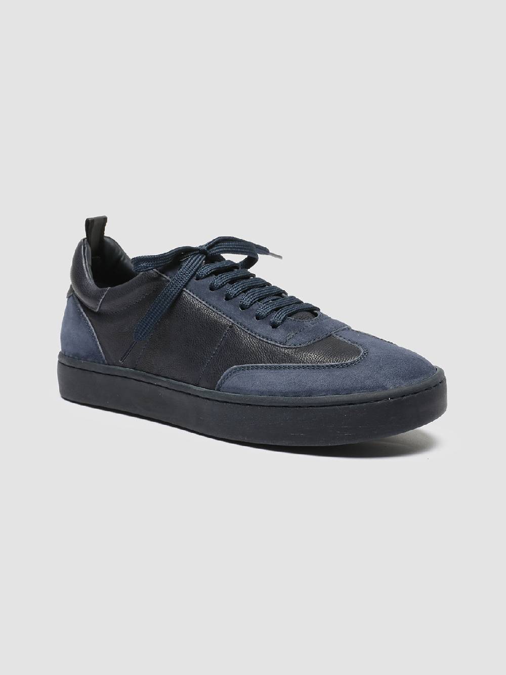 Officine Creative KOMBINED 001 Sneaker Basse In Camoscio E Pelle Blu