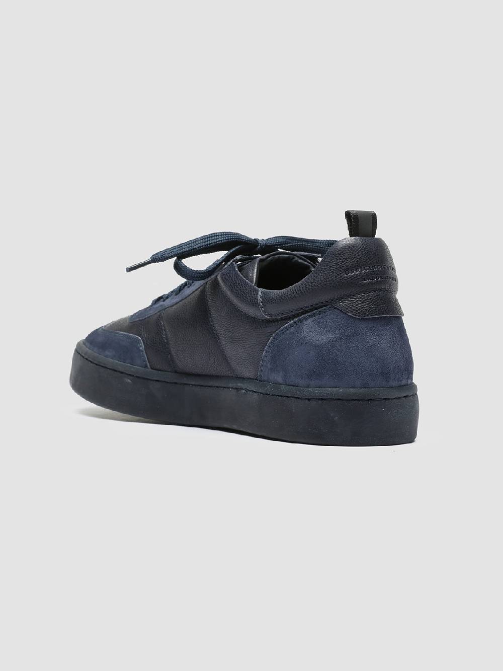 Officine Creative KOMBINED 001 Sneaker Basse In Camoscio E Pelle Blu