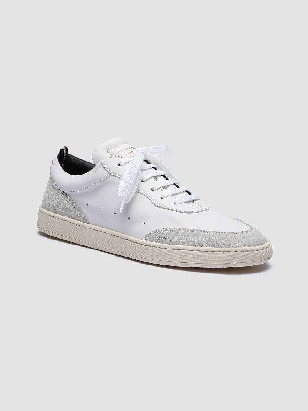 Officine Creative KRIS LUX 001 Sneakers In Pelle Liscia E Scamosciata Bianca