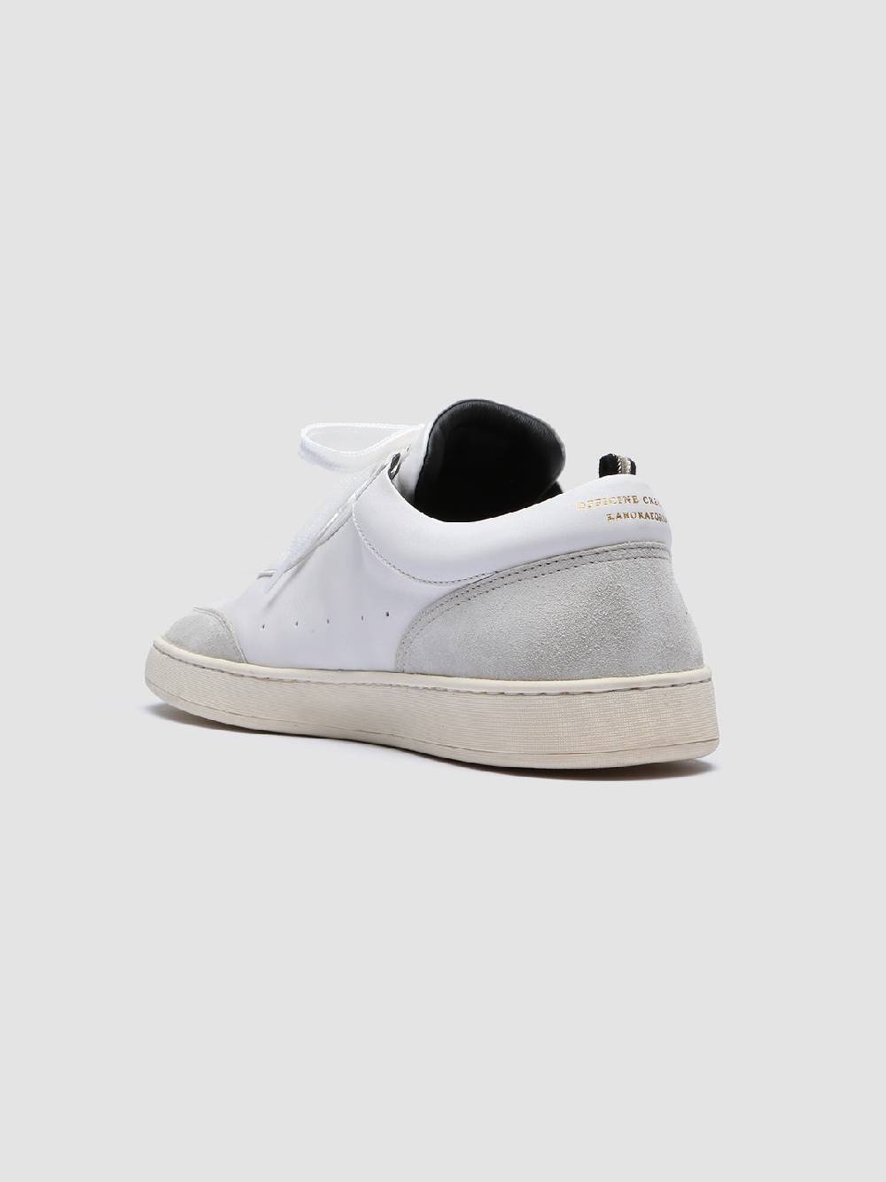 Officine Creative KRIS LUX 001 Sneakers In Pelle Liscia E Scamosciata Bianca