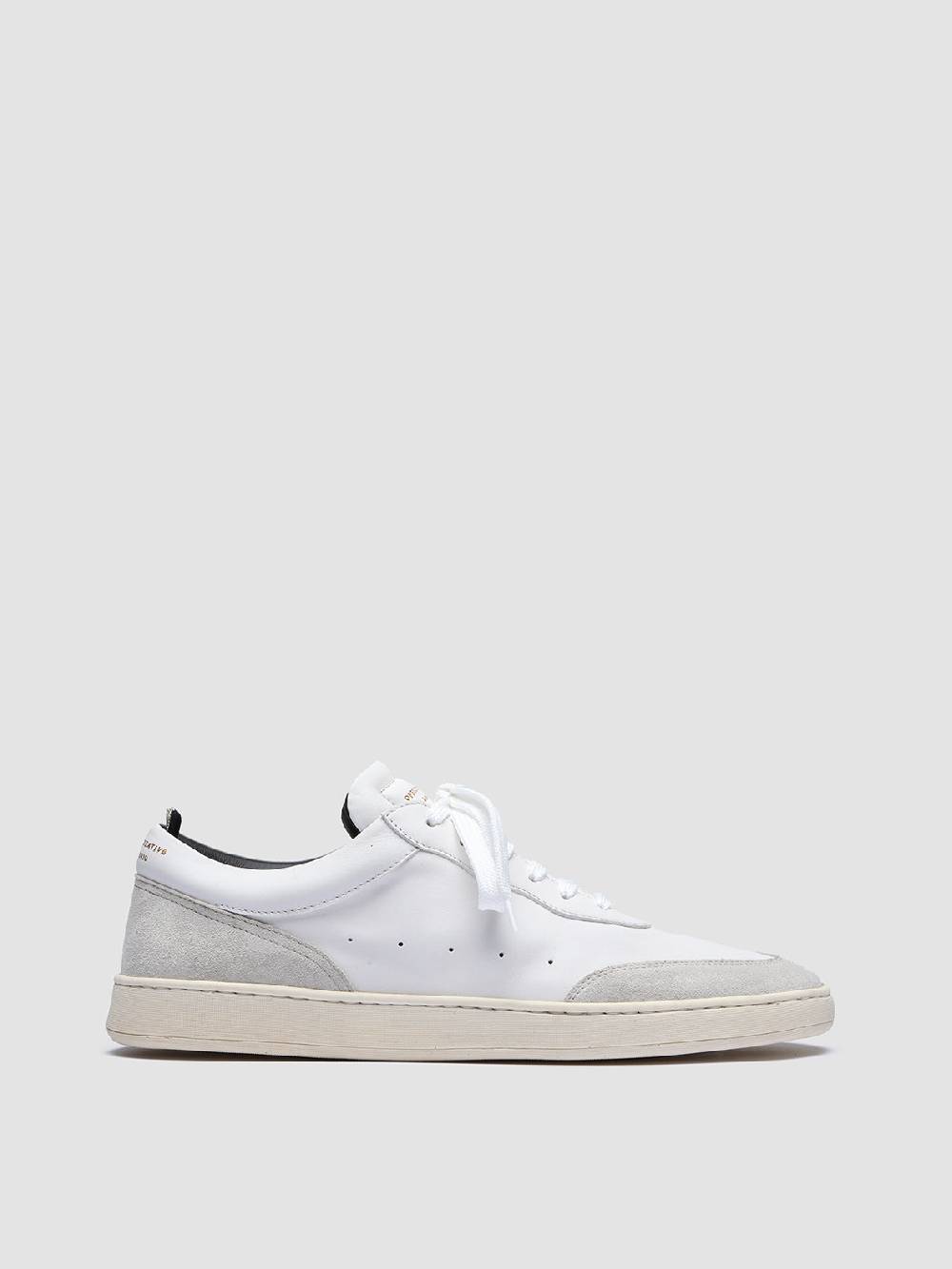 Officine Creative KRIS LUX 001 Sneakers in Pelle Liscia e Scamosciata Bianca