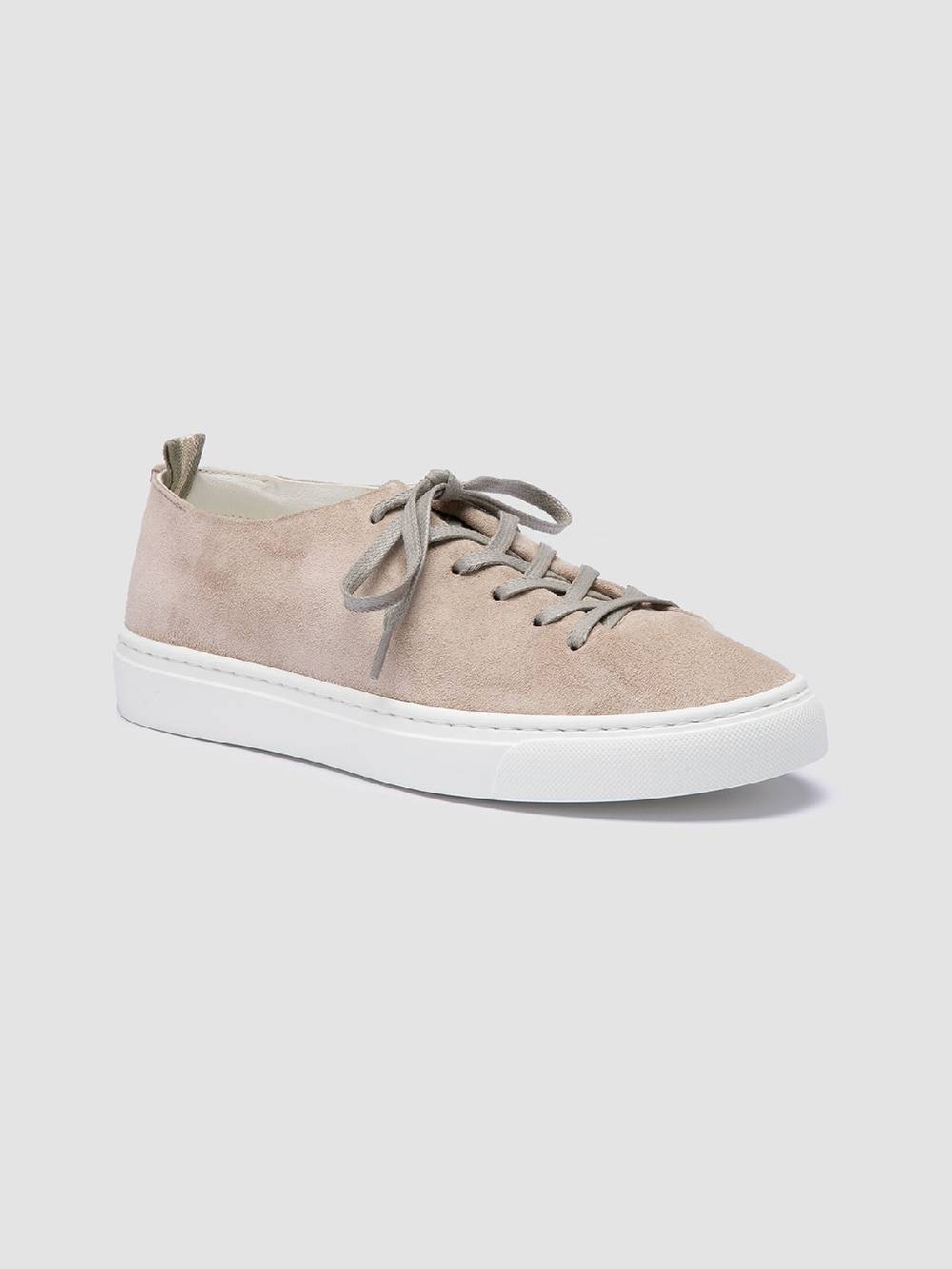 Officine Creative LEGGERA 100 Taupe Suede Low Top Sneakers