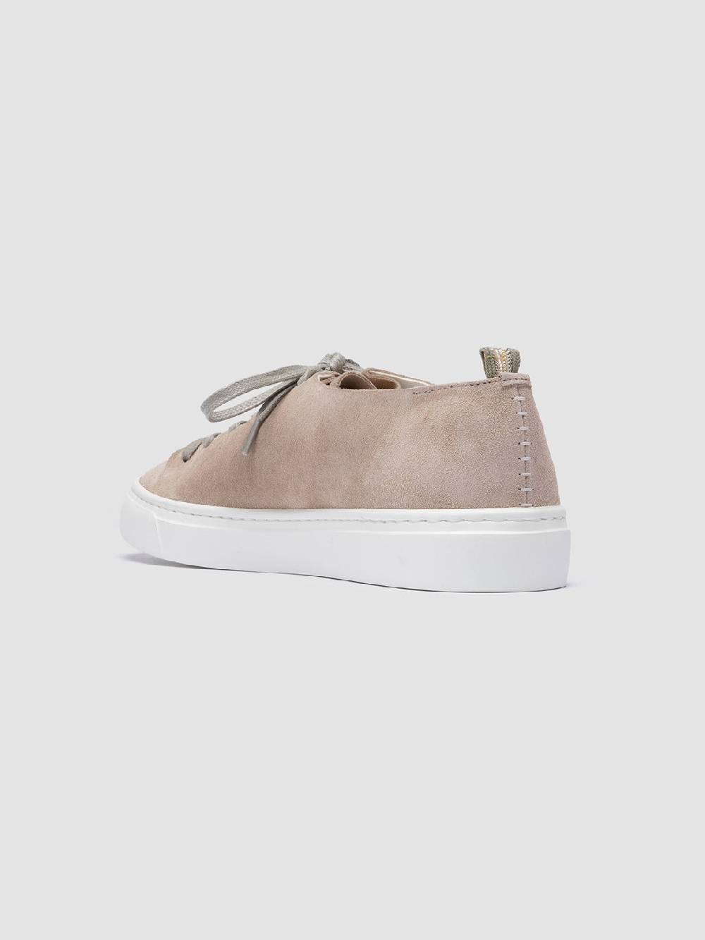 Officine Creative LEGGERA 100 Taupe Suede Low Top Sneakers