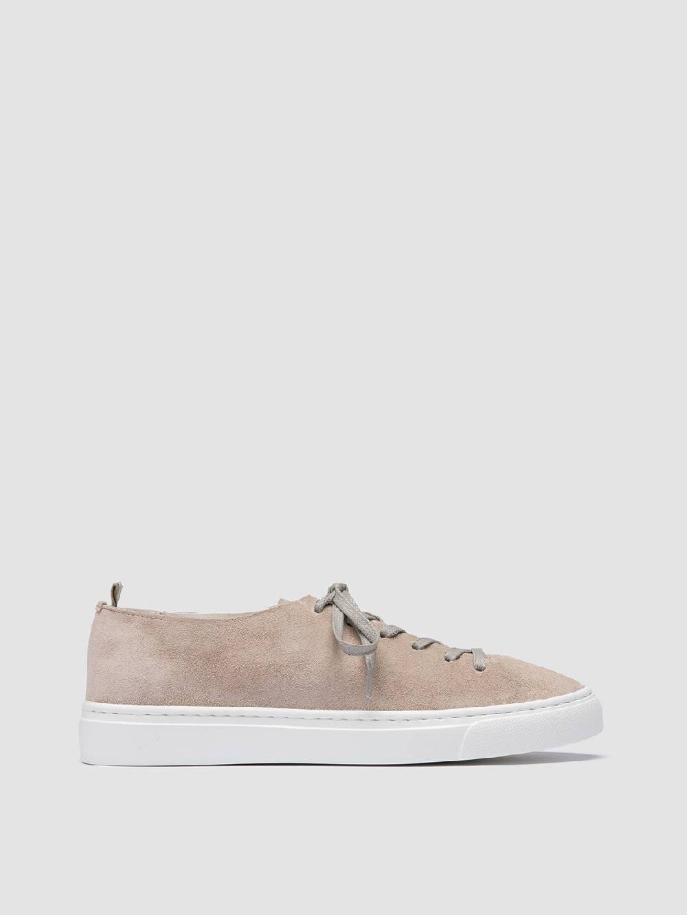 Officine Creative LEGGERA 100 Taupe Suede Low Top Sneakers