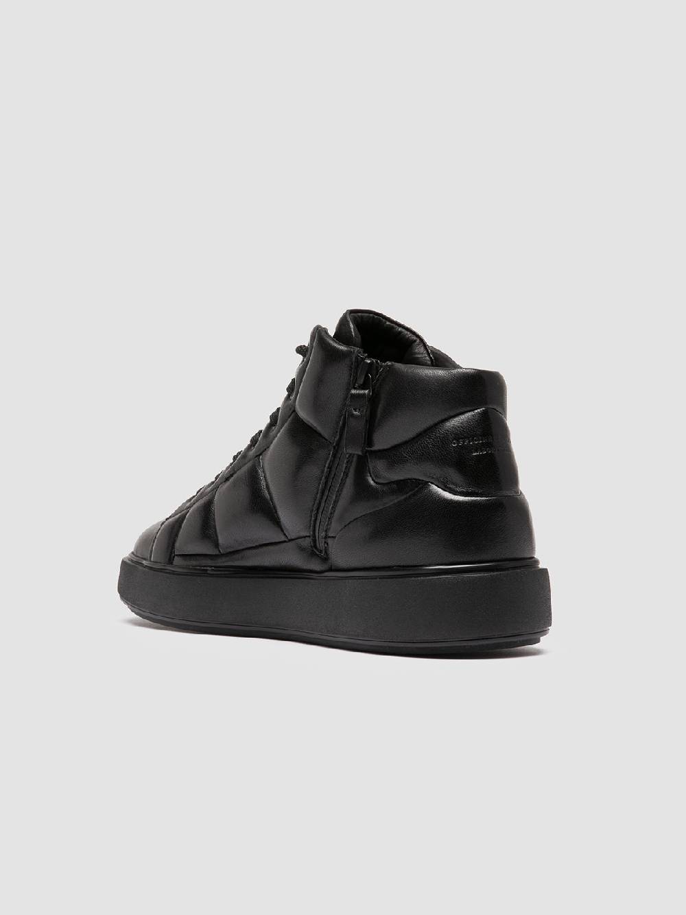 Officine Creative LEISURE 002 Sneaker Alte In Pelle Nera