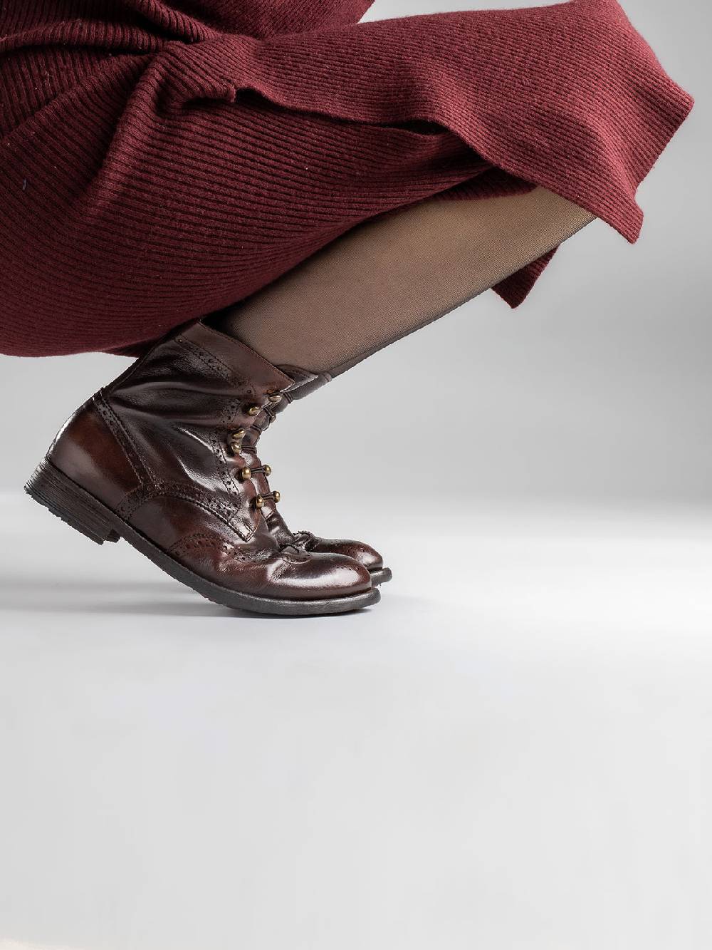 Officine Creative LEXIKON 131 Stivaletti In Pelle Marrone