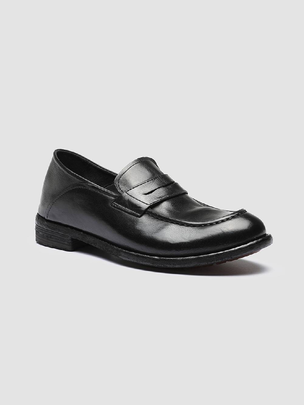 Officine Creative LEXIKON 140 Mocassini Penny Loafer In Pelle Nera