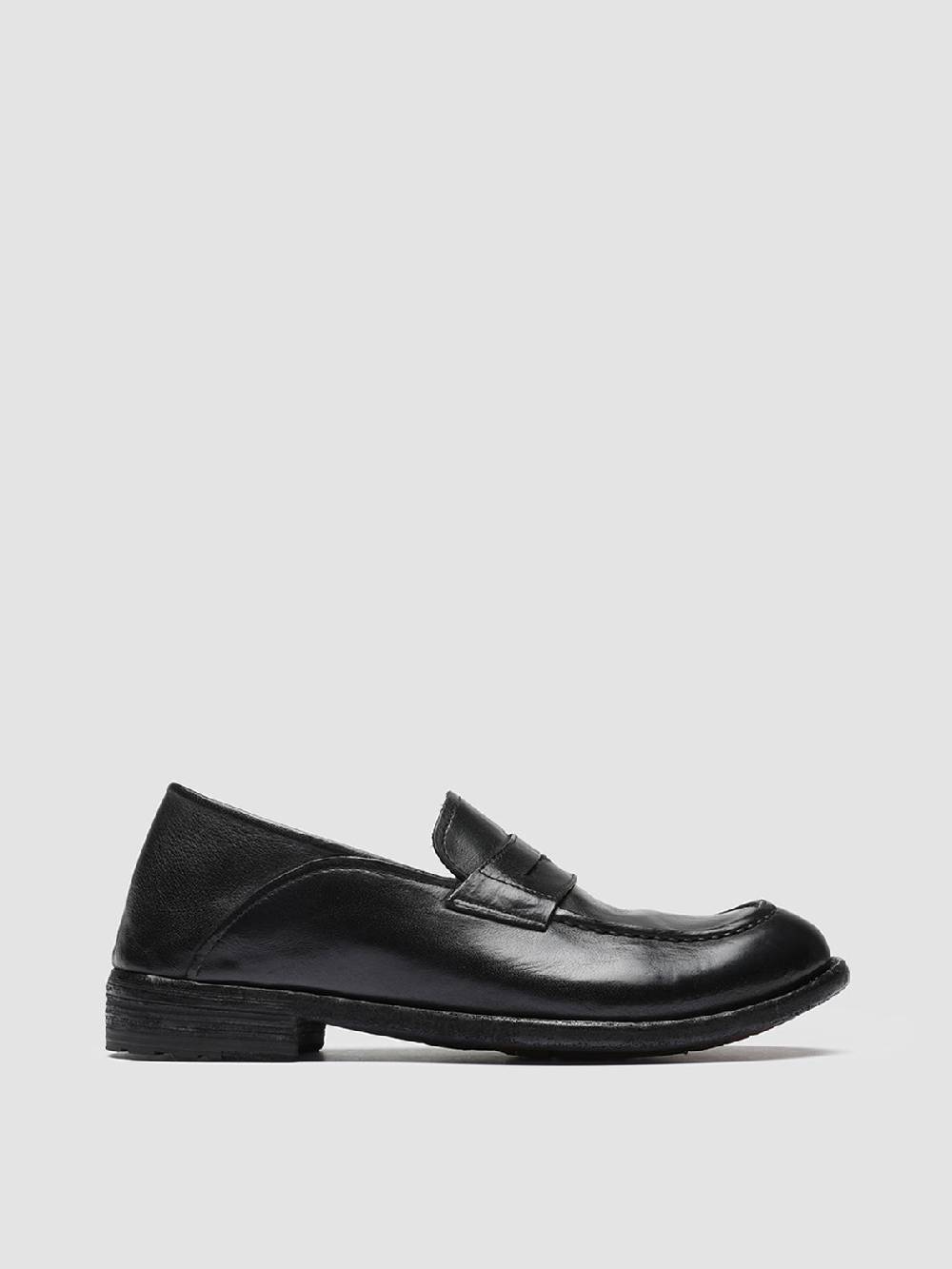 Officine Creative LEXIKON 140 Mocassini Penny Loafer in Pelle Nera