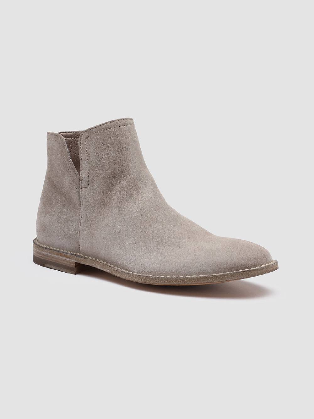 Officine Creative LINZI 002 Stivaletti Con Zip In Pelle Scamosciata Grigia