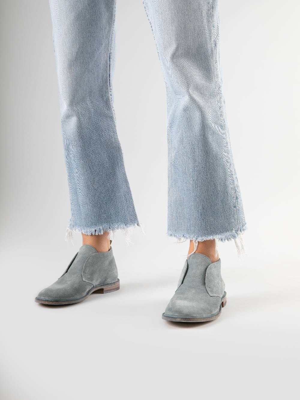 Officine Creative LINZI 008 Polacchine In Pelle Scamosciata Blu