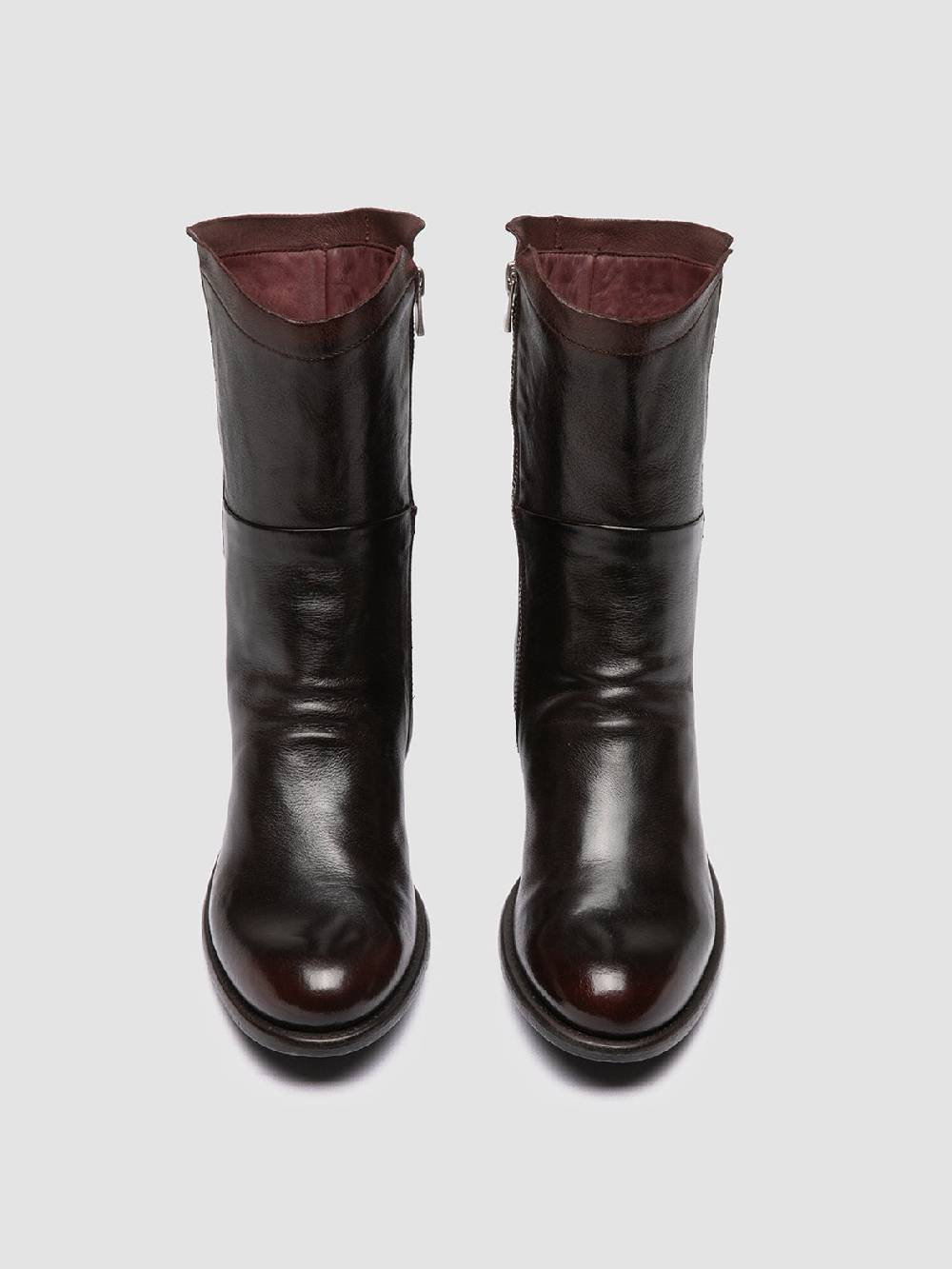Officine Creative LIS 002 Stivali Con Zip In Pelle Marrone