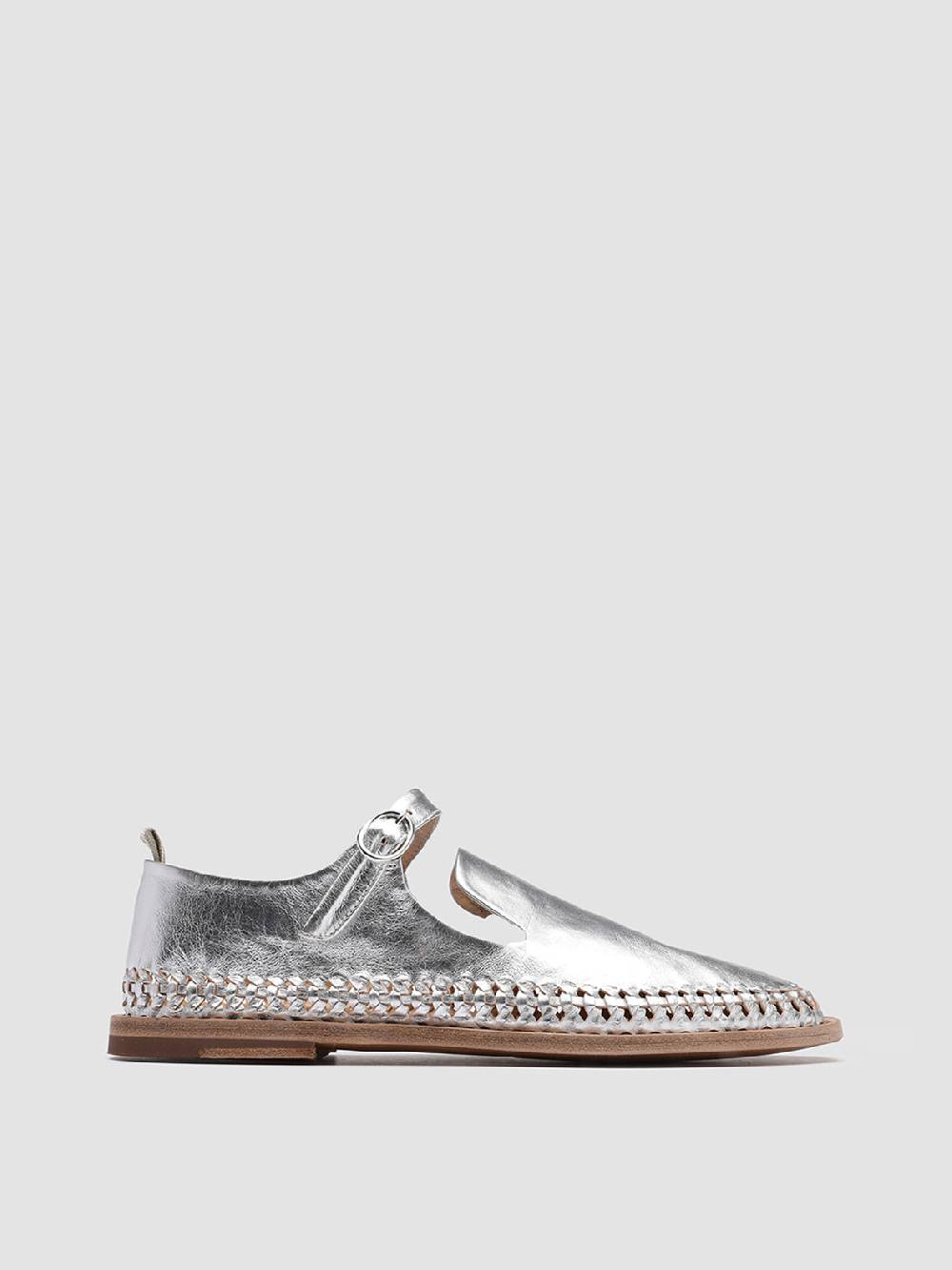 Officine Creative MABELLE 003 Mary Jane in Pelle Argento