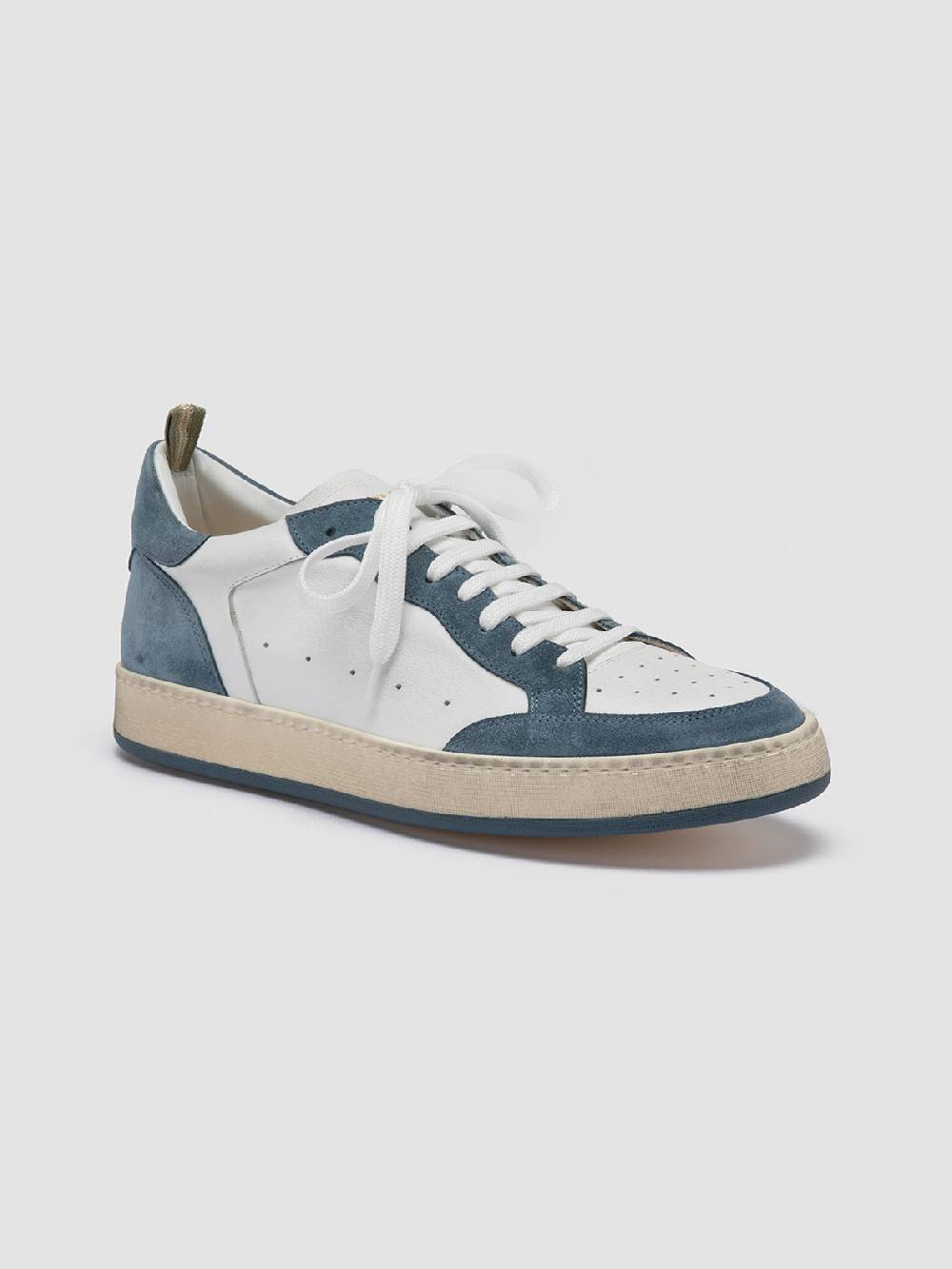 Officine Creative MAGIC 001 Sneakers Basse In Pelle E Camoscio Bianca
