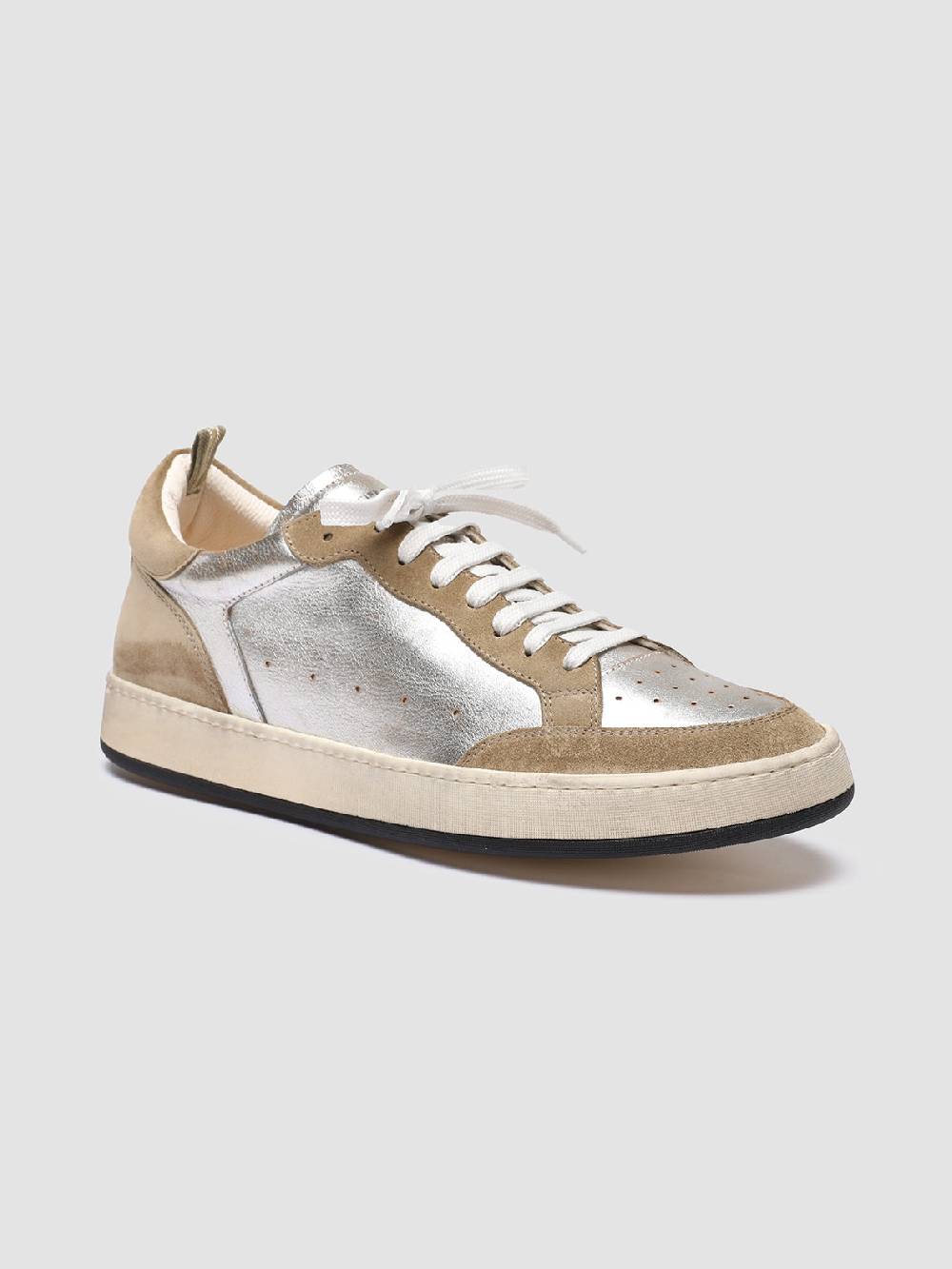 Officine Creative MAGIC 001 Sneakers In Pelle E Camoscio Bianco
