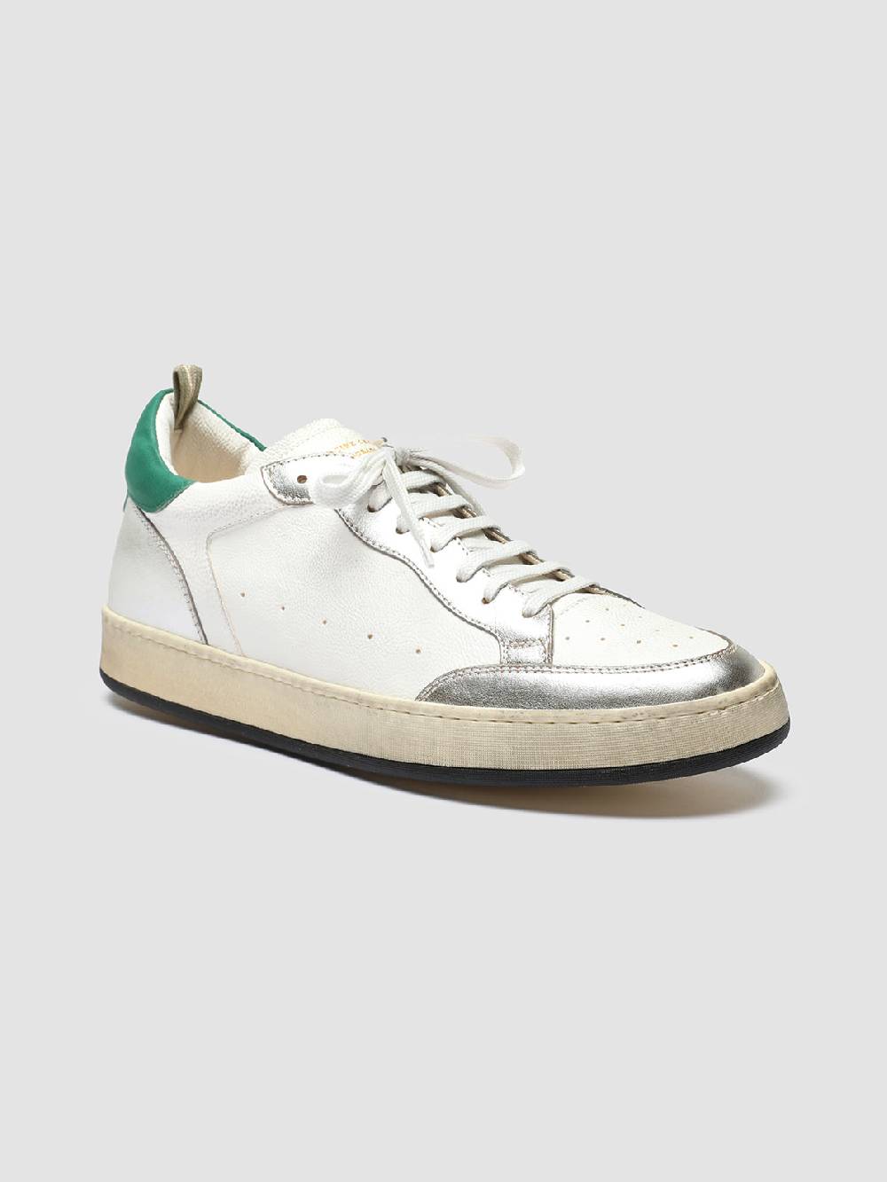 Officine Creative MAGIC 001 Sneakers In Pelle E Camoscio Bianco