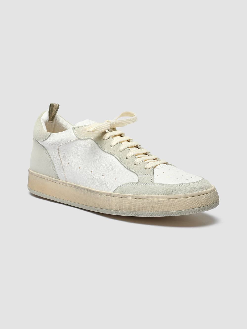 Officine Creative MAGIC 001 Sneakers In Pelle E Camoscio Bianco