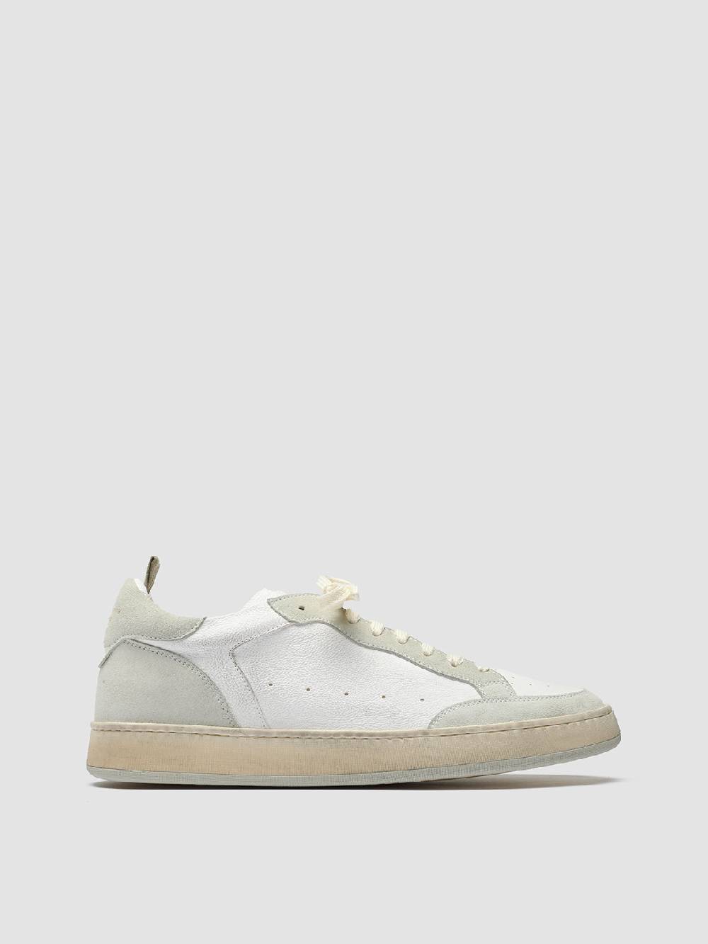 Officine Creative MAGIC 001 Sneakers in Pelle e Camoscio Bianco