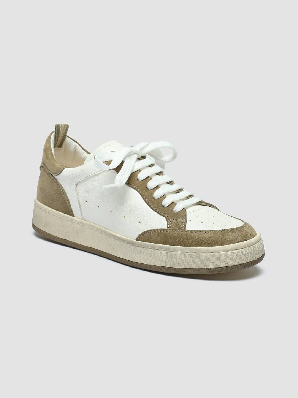 Officine Creative MAGIC 101 Sneakers In Pelle E Camoscio Bianco
