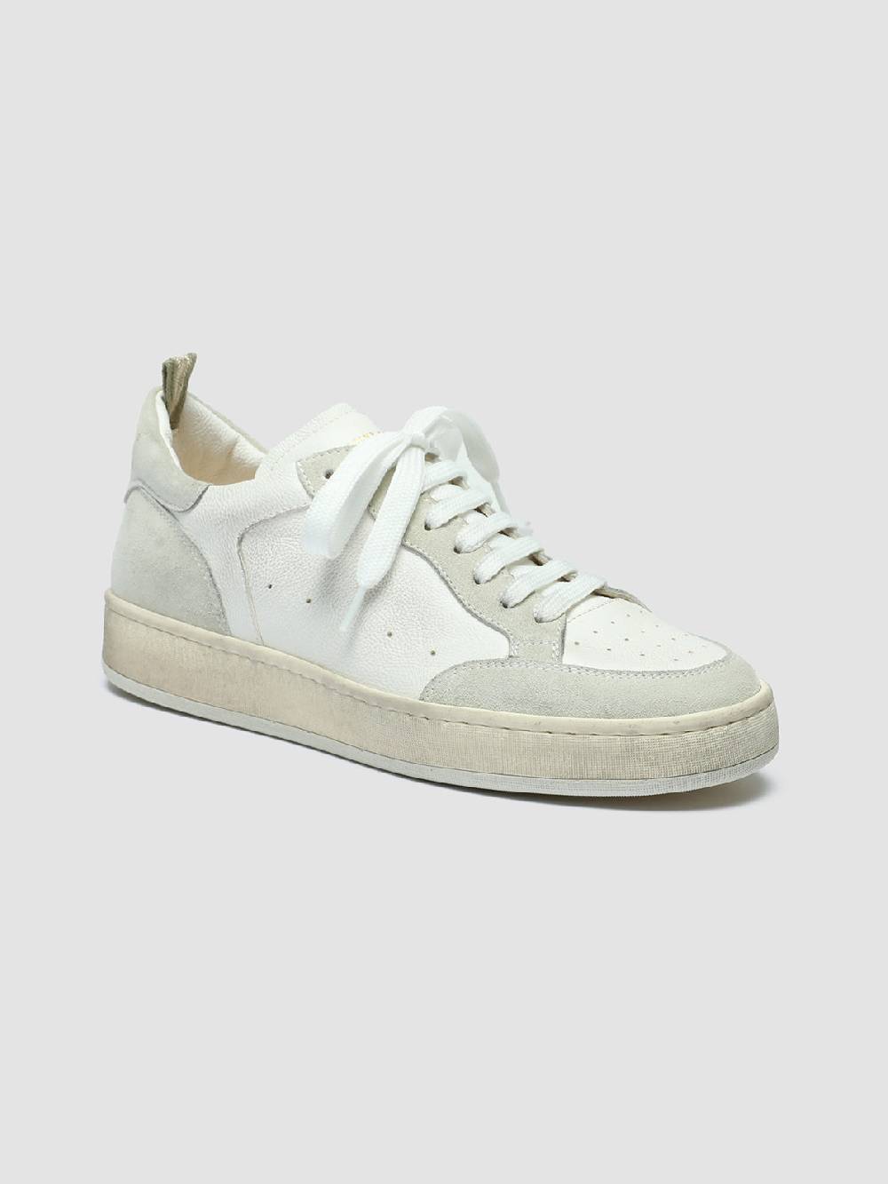 Officine Creative MAGIC 101 Sneakers In Pelle E Camoscio Bianco