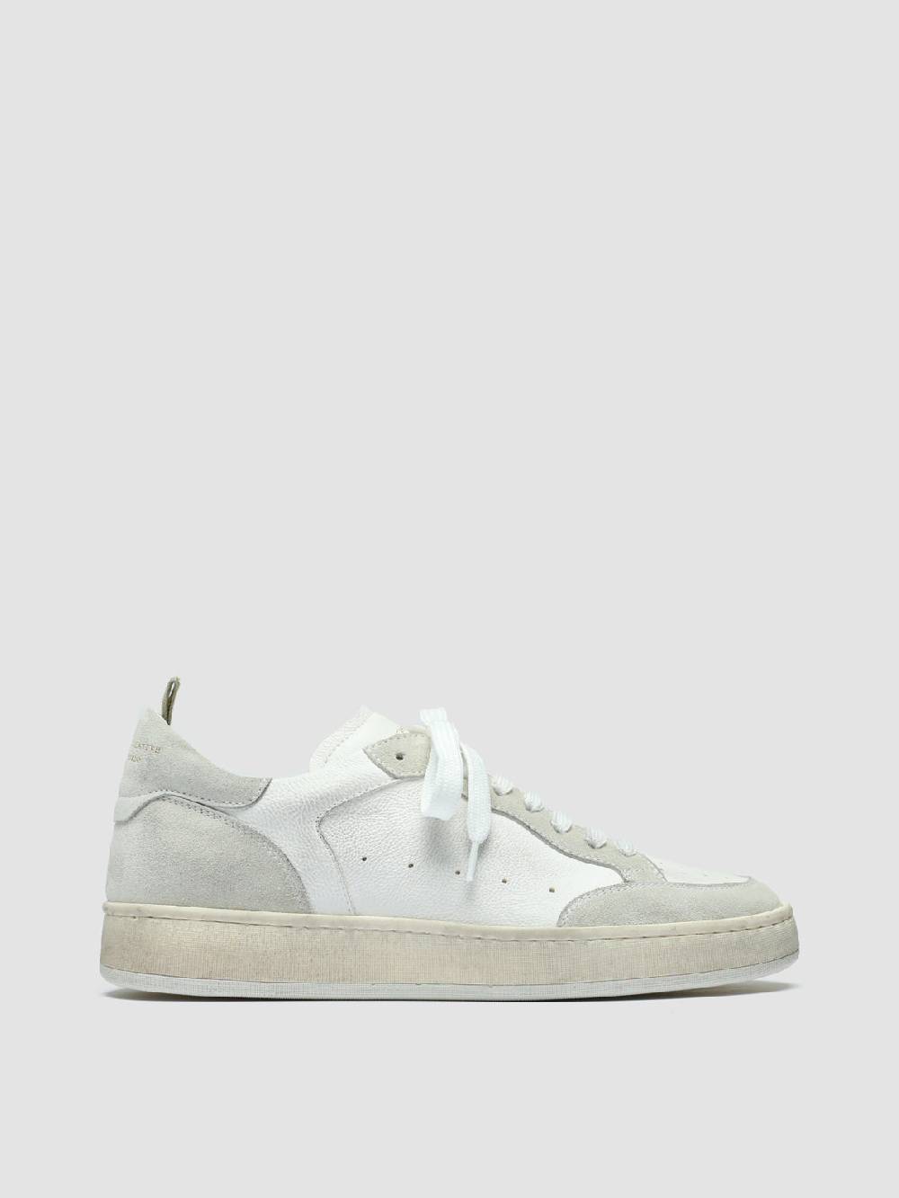 Officine Creative MAGIC 101 Sneakers in Pelle e Camoscio Bianco